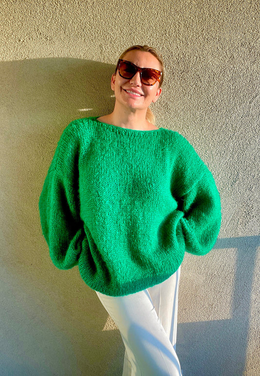 Handmade Green Mohair Sweater